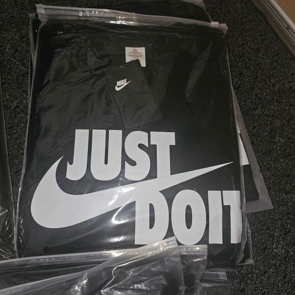 Brand New Lite Nike Black Just Do It T-Shirt 009.XXL - Picture 2 of 2
